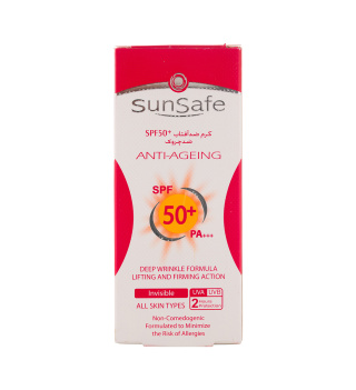 کرم ضد آفتاب و ضد چروک سان سیف بی رنگ SPF50