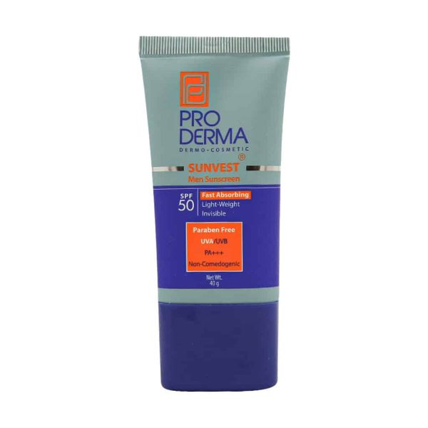 کرم ضد آفتاب فاقد چربی آقایان SPF50 پرودرما 40 میلی لیتر