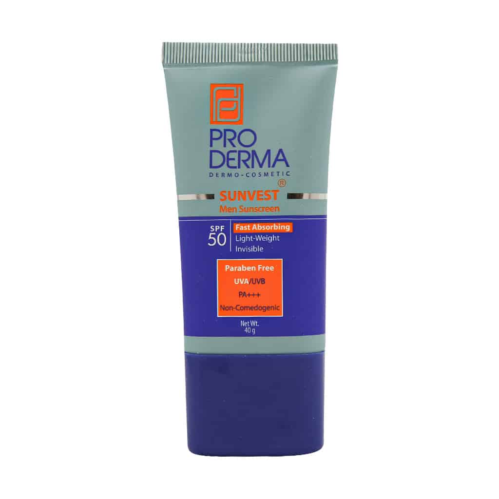 کرم ضد آفتاب فاقد چربی آقایان SPF50 پرودرما 40 میلی لیتر